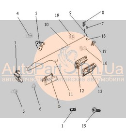 Ручка наружная задней левой двери SMA C31, C51, C52, C81, R80 668000620-SMA-668000620-1