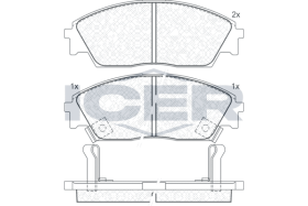 Колодки гальмівні (передні) Honda Civic 87-95-ICER-180755-8