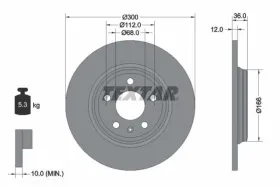 Тормозной диск-TEXTAR-92282803-5