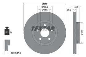 Диск гальмівний-TEXTAR-92326003-3