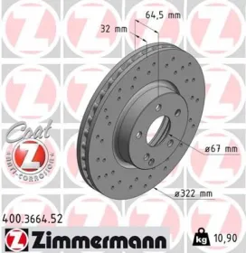 Тормозной диск-ZIMMERMANN-400366452-6