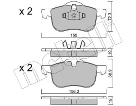 Комплект тормозных колодок, дисковый тормоз-METELLI-2203090-5