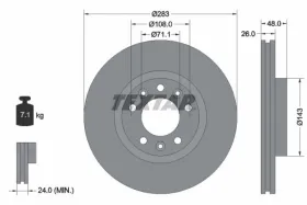 Тормозной диск-TEXTAR-92232503-6