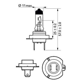 Автолампа H7 12V 55/60W PX26d Vision +30% (1 шт. в блістері))-PHILIPS-12972PRB1-4