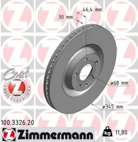 Тормозной диск-ZIMMERMANN-100332620-3