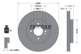 Тормозной диск-TEXTAR-92157905-4