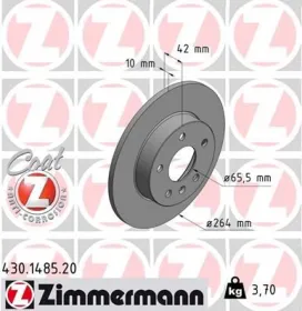 Тормозной диск ZIMMERMANN 430.1485.20-ZIMMERMANN-430148520-5