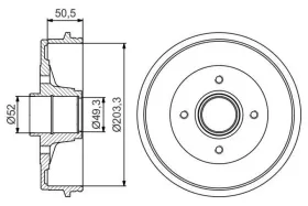 Барабан гальмівний-BOSCH-0986477211-6