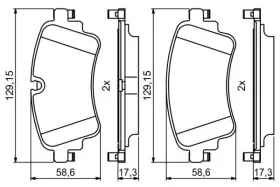 Гальмівні колодки дискові-BOSCH-0986494833-3