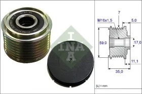 Механизм свободного хода генератора-INA-535015910-6