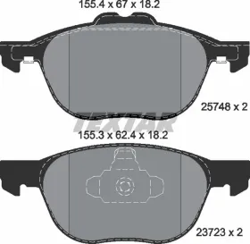 Колодки тормозные дисковые, к-кт.-TEXTAR-2574801-3