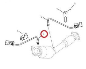 Датчик кислорода (лямбда-зонд) Geely CK, MK, GC5, GC6, GC7, FC, SL, EC7, X7 2052000100-GEELY-2052000100-1