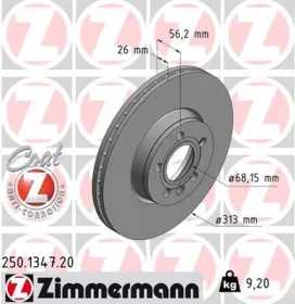 Тормозной диск-ZIMMERMANN-250134720-5