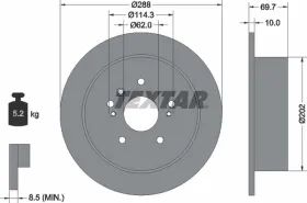 Тормозной диск-TEXTAR-92171603-1