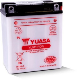 Батарея аккумуляторная Yuasa 12В 12Ач 165A(EN) L+-YUASA-YB12AB