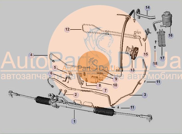 Наконечник рулевой тяги JAC j5 S3406L21050-50003-JAC-S3406L2105050003-1