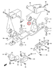 Подушка двигателя задняя Changhe Ideal-2 11710-75500-CHANGHE-1171075500-1