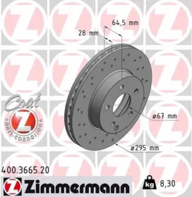 Тормозной диск-ZIMMERMANN-400366520-7