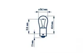 Лампа PY21W NA 12V (к-кт 2 шт в блистере)-NARVA-176384000-2