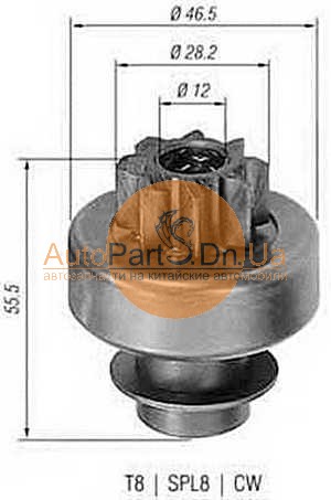 Ведущая шестерня, стартер-MAGNETI MARELLI-940113020130