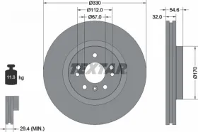 Тормозной диск-TEXTAR-92150605-3