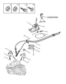 Рукоятка КПП с чехлом Geely CK2, CK-1F-GEELY-1018019590-2