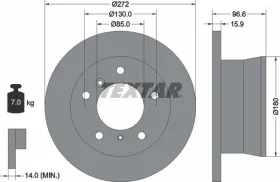 Тормозной диск-TEXTAR-92137603-3