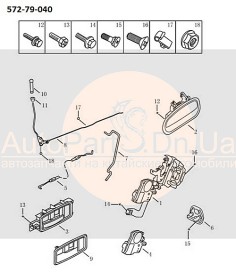 Актуатор замка задней левой двери Geely CK, СК2, CK-1F 1068020089-GEELY-1068020089-1