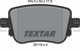 Колодки тормозные дисковые, к-кт.-TEXTAR-2511001-5