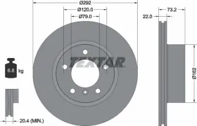 Тормозной диск-TEXTAR-92132805-2