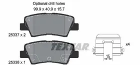 KLOCKI HAMULCOWE TYL-TEXTAR-2533707