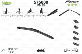 Безкаркасна щітка склоочисника Valeo First Multiconnection 350мм-VALEO-575000-2