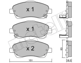 Комплект тормозных колодок, дисковый тормоз-METELLI-2204500-8