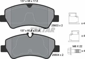 Колодки тормозные дисковые, к-кт.-TEXTAR-2560301-3