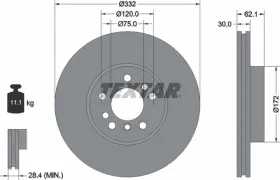 Тормозной диск-TEXTAR-92107205-2