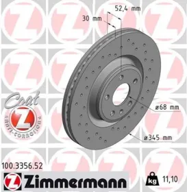 Тормозной диск-ZIMMERMANN-100335652-6