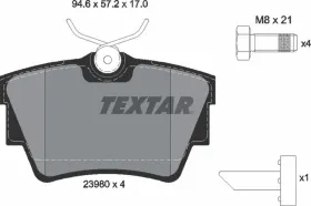 Комплект тормозных колодок, дисковый тормоз TEXTAR 2398001-TEXTAR-2398001-1