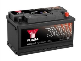 Батарея аккумуляторная Yuasa YBX3000 SMF 12В 80Ач 720A(EN) R+-YUASA-YBX3110