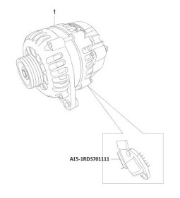 Реле-регулятор генератора JFZ1912 Chery Amulet, Tiggo A15-1RD3701111-CHERY-A151RD3701111-1