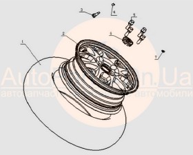 Заглушка легкосплавного диска SMA C31, C51, C52, C81, R80 204760140-SMA-204760140-1