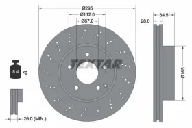 Тормозной диск-TEXTAR-92165005-1