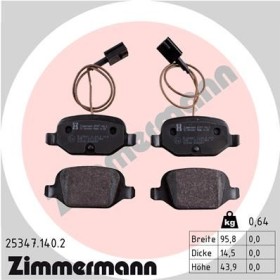 KLOCKI HAMULC. FIAT 500  10- 1,4 ABARTH TY-ZIMMERMANN-253471402-1