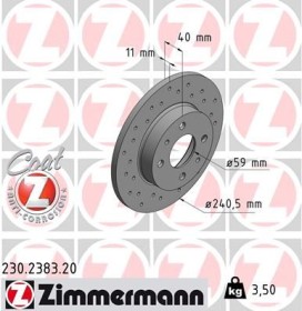 Тормозной диск-ZIMMERMANN-230238320-1