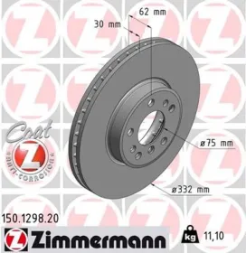 Тормозной диск-ZIMMERMANN-150129820-4