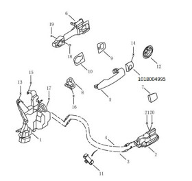 Накладка замка ручки передней двери Geely МК, MK new, MK2, MK cross 1018004995-GEELY-1018004995-1