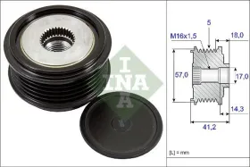 Механизм свободного хода генератора-INA-535024810-1