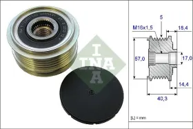 Механизм свободного хода генератора-INA-535018710-3