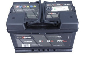 85-0043 MAXGEAR Аккумулятор 12V 72AH/700A L- 278X175X175 Dќ./SZER./WYS Z OCZKIEM KONTROLNYM