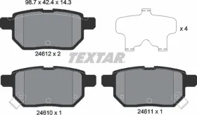 Колодки гальмівні (задні) Toyota Auris/IQ/Urban Cruiser 07- (Akebono) (замінено на 2501601)-TEXTAR-2461001-2