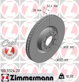 Тормозной диск-ZIMMERMANN-100332420-4